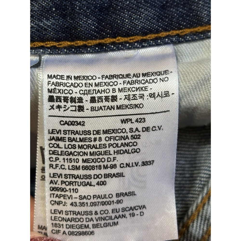 Levis 752 Mens 44x30 Blue Denim Jeans Straight Relaxed Fit - Picture 5 of 5